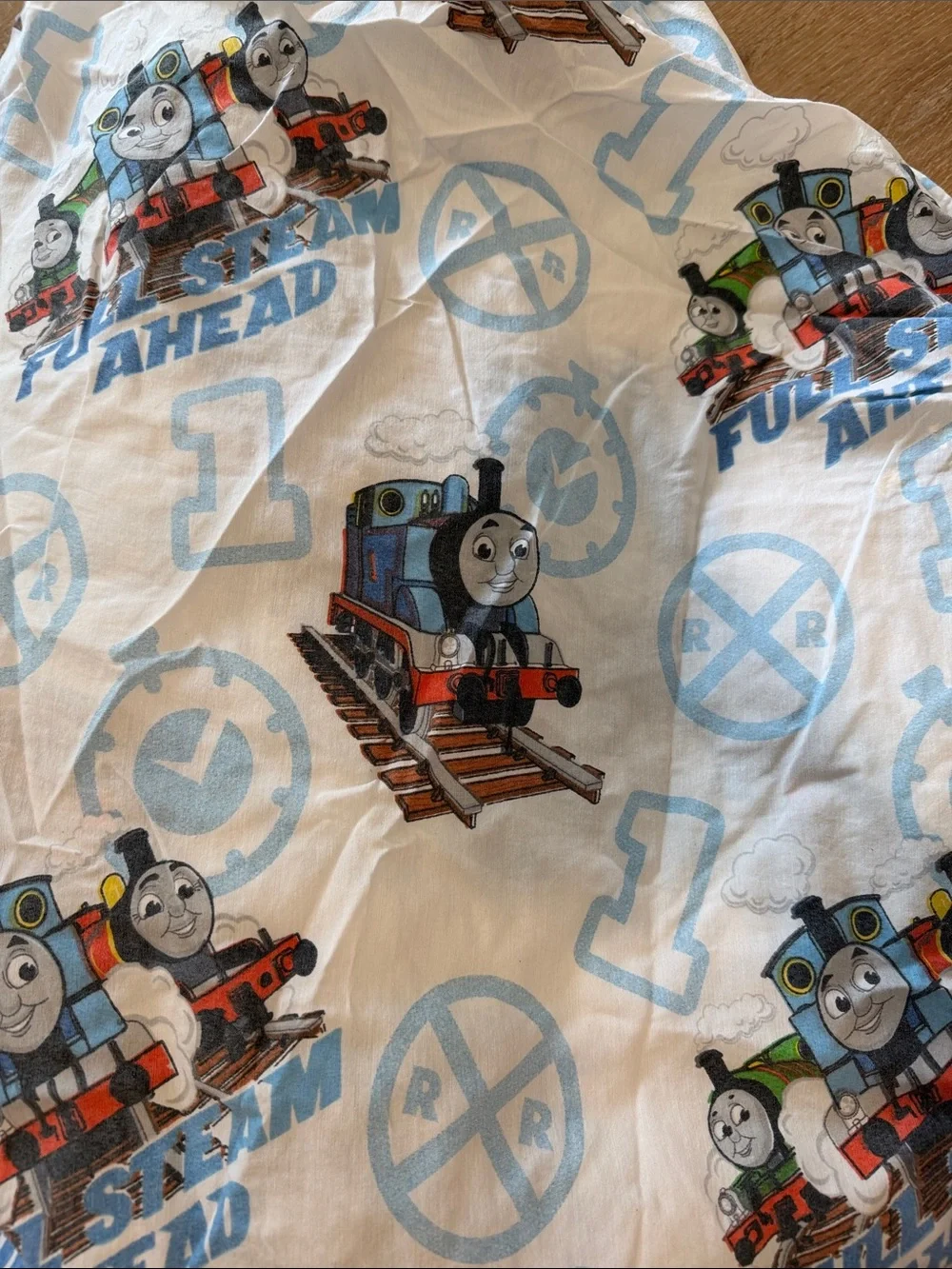 Blue Thomas Train Bed Sheet Set - Steam Ahead Design